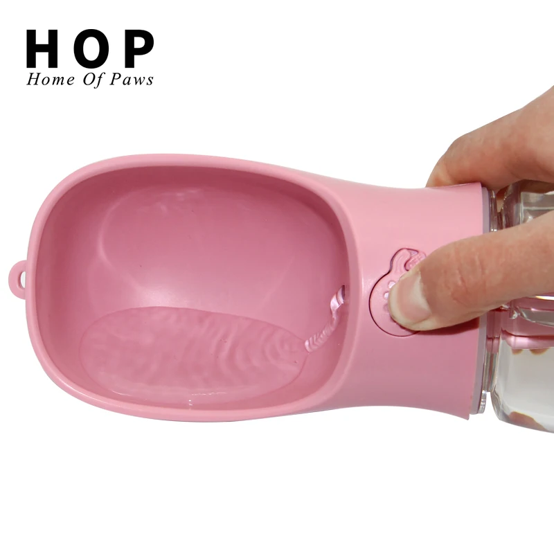 Оптовая продажа, низкий минимальный объем заказа, портативная пластиковая бутылка для питьевой воды для домашних животных и собак