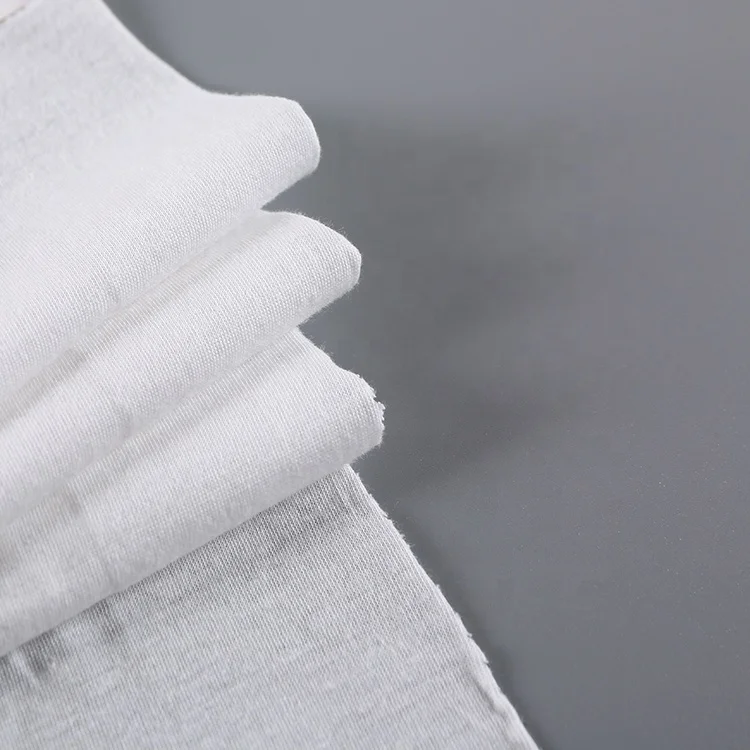Hot selling knitted brushed white cotton jersey fabric combed brushed jersey knit fabrics