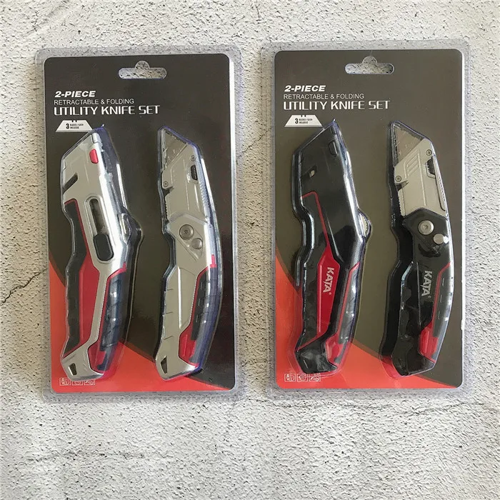 2020 Amazon top seller T style retractable heavy duty safety blade cutter aluminum utility knife