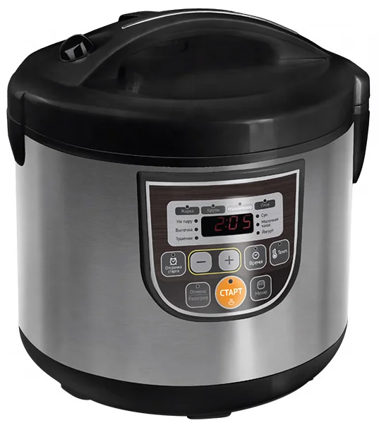Housewares Digital Cool-Touch Rice Grain Cooker and Food Steamer Stainless Silver 4-Cup 8-Cup