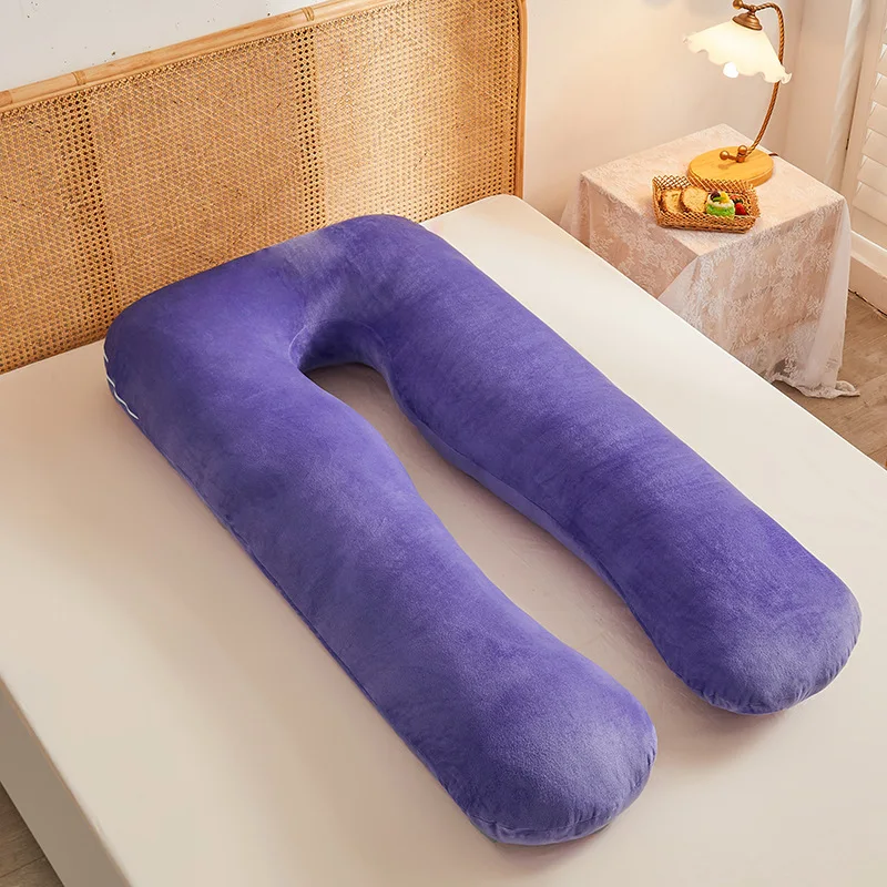 Factory Price Fast Delivery U Shape Full Body Pillow Pregnant Woman Pillow Maternity Pillow With Washable Velvet Cover