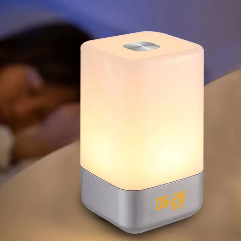 Multifunctional Electronic Alarm Clock Sunrise Alarm Clock For Bedroom Wake Up Light