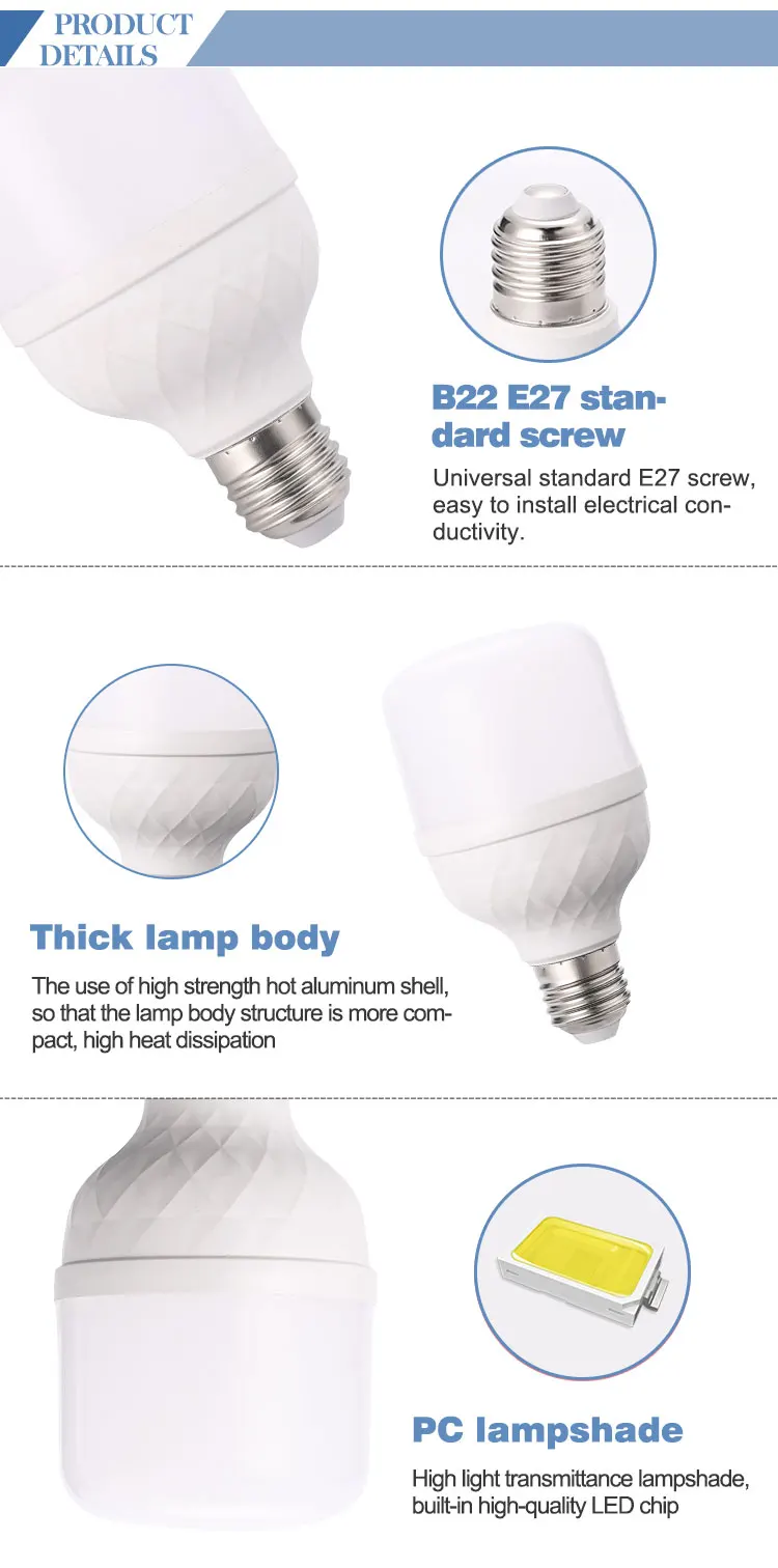 hot selling 12V 9W white led bulb light wire clip T shape Plastic DC12V led bulb