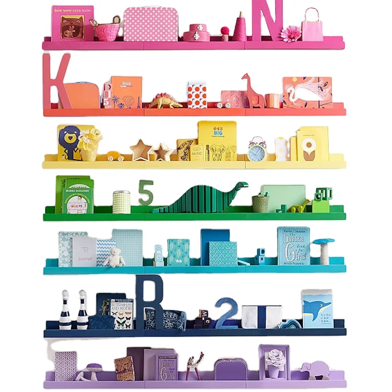 Плавающие полки настенный фотовыступ набор поп-цветов