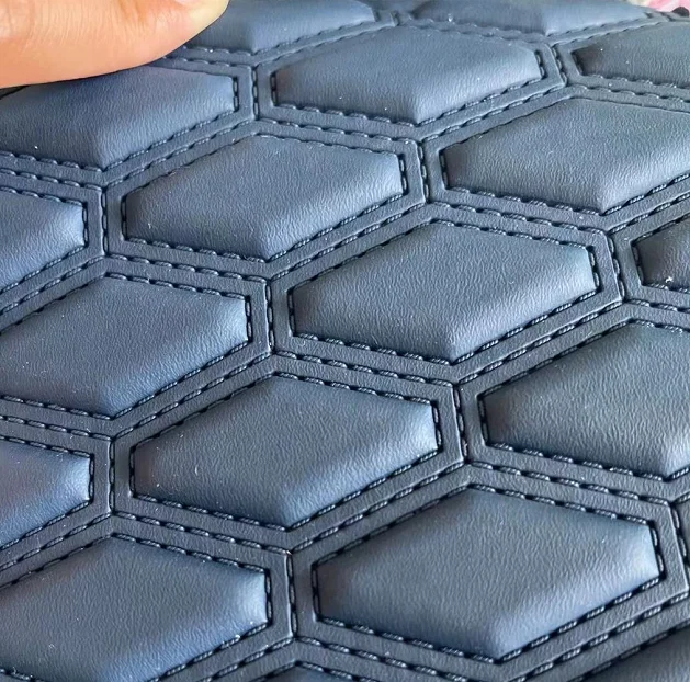 Wireless Pressed Leather Car Material In Roll Leather Waterproof PVC Leather Car Floor Mat Raw Material In Roll