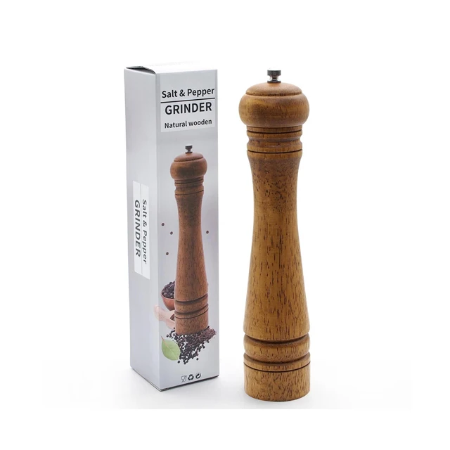 High quality ancient oak wood salt and pepper shakers mill pepper grinder