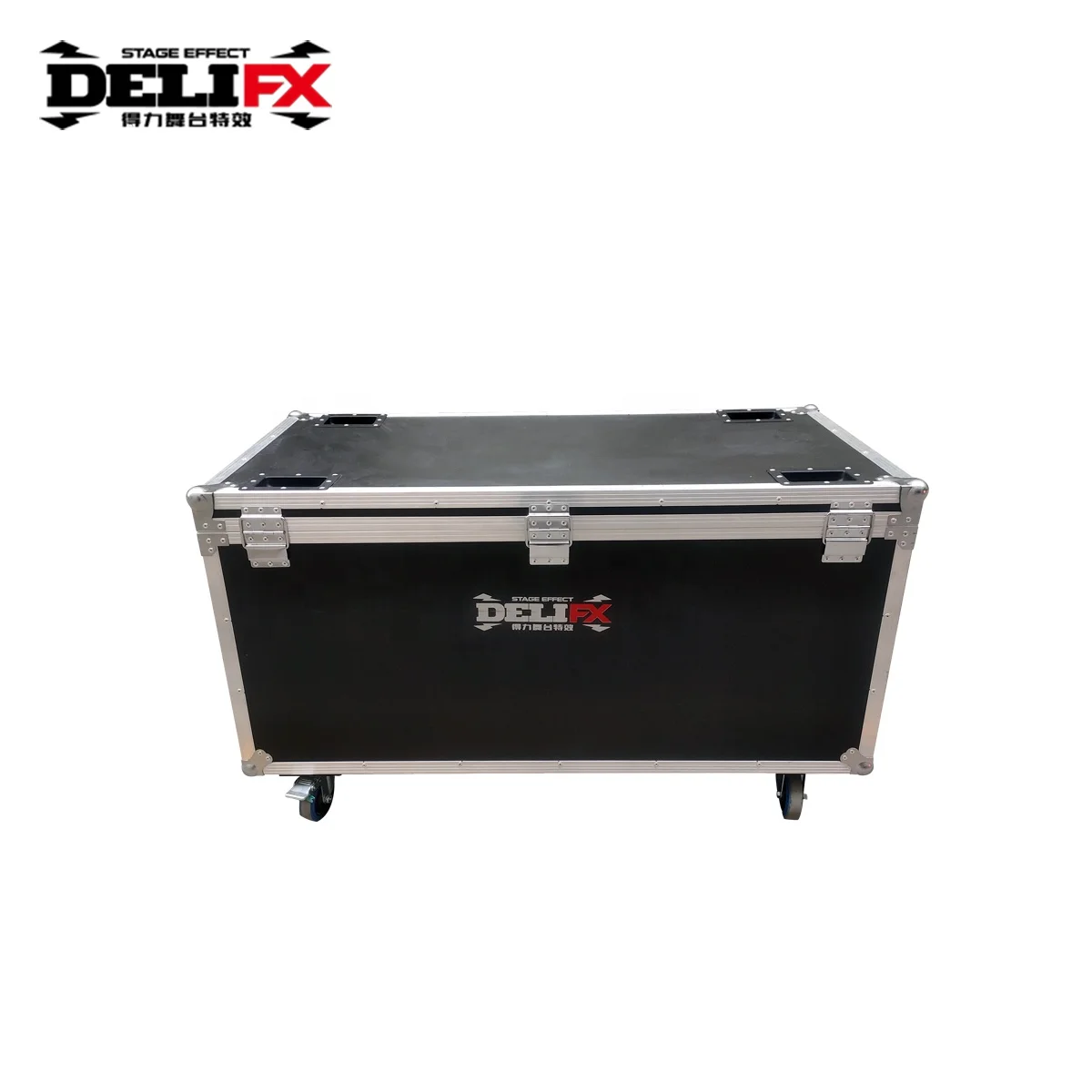 DELIFX Customizable flight case black color Aluminum and wood fly case for DJ light equipment stage effect machines road case