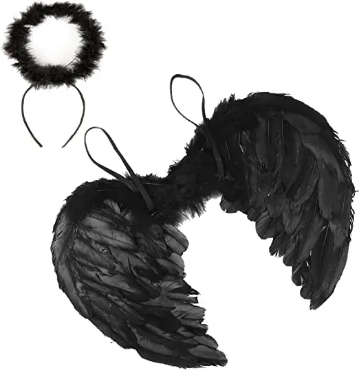 Angel Wings and Halo for Kids Angel Costume Adult Feather Wings are Used for Important Festivals as Halloween Christmas