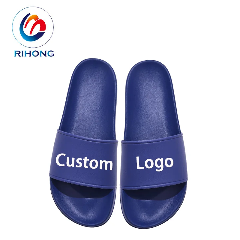 Guangzhou factory custom outdoor embossed logo designer sandals beach women eva slides slippers for men