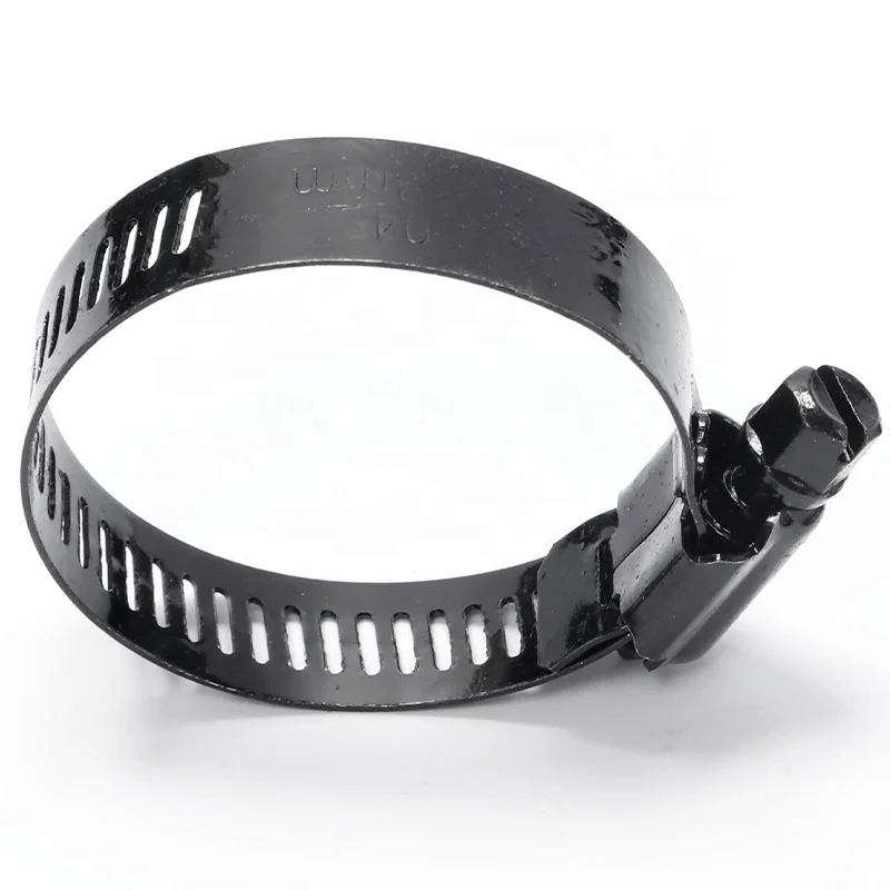 201/304/316 Stainless Steel American Type Hose Clamp Black Auto Part Clamp Fastener Worm Drive Perforated Pipe Hose Clips Clamps
