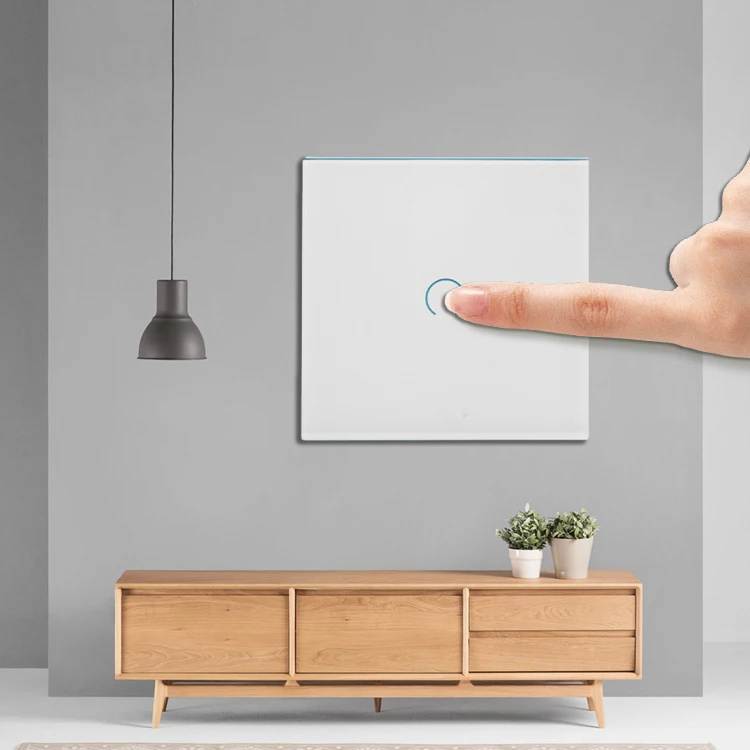 Factory custom high quality smart home touch glass panel 1 gang light wall switch glass panel tempered glass panel