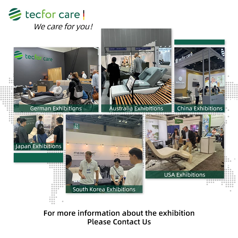 Tecforcare height adjustable bed frame with massage single electric hospital bed for home modern home care bed with rail