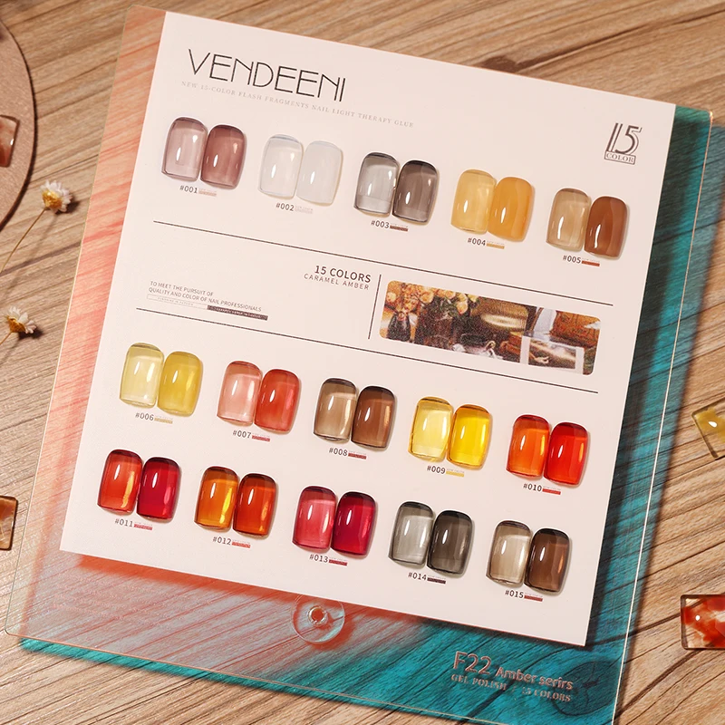 Vendeeni Jelly Gel Polish Clear Nail Polish Translucent Custom Logo Transparent Wholesale Gel Polish Nail Supplies
