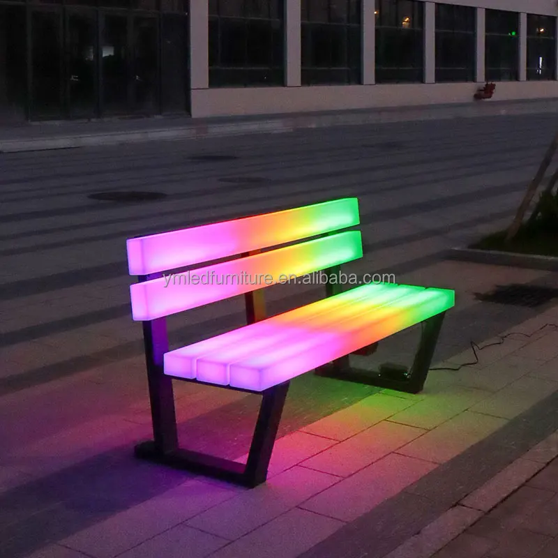 12V Garden Illumination RGB LED Park Bench for Outdoor Led Garden Furniture Led Bench