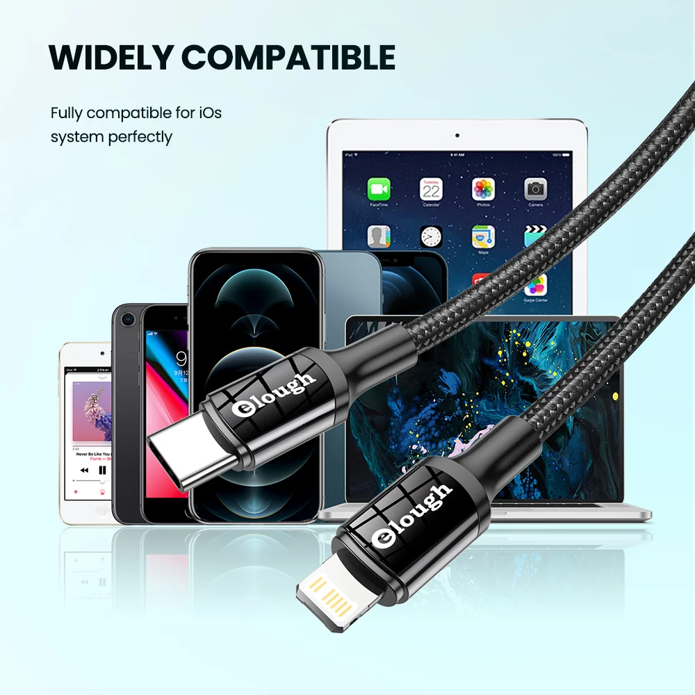 Wholesale Price Nylon Braided 20w 2.4A Type C to Iphone Fast Charging PD Data Cable for Iphone12 13 12 Pro Max