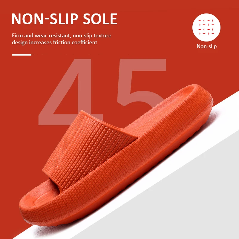 VIP Women Thick Platform Slippers Summer Beach Eva Soft Sole Slide Sandals Leisure Men Ladies Indoor Bathroom Anti-slip Shoes