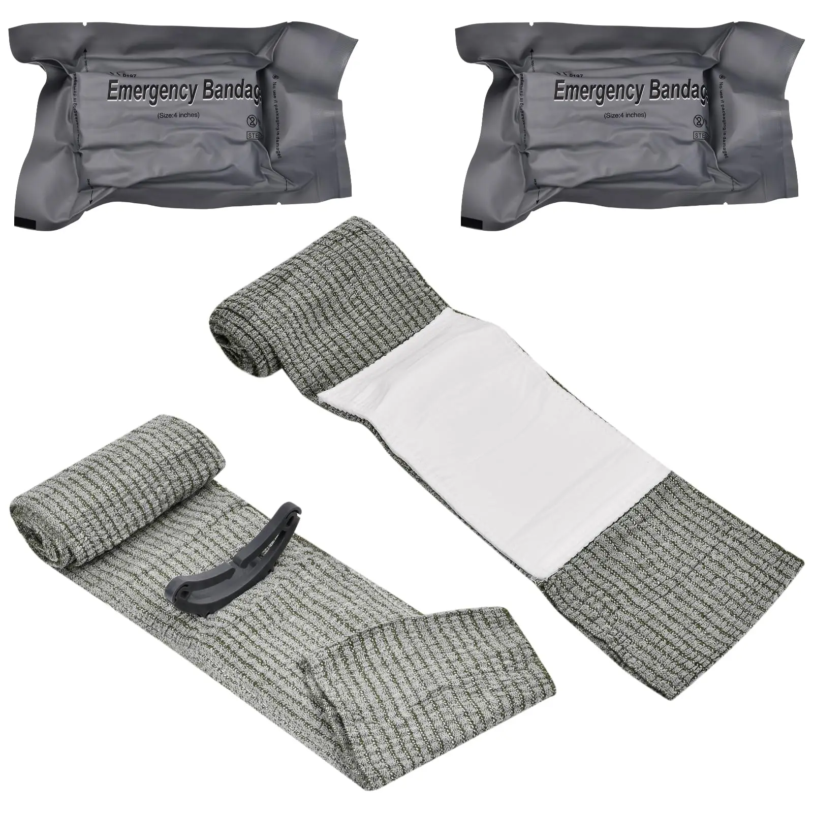 Manufacturer hot sale israeli compression emergency first aid hemostatic bandage and emergency elastic trauma israeli bandage