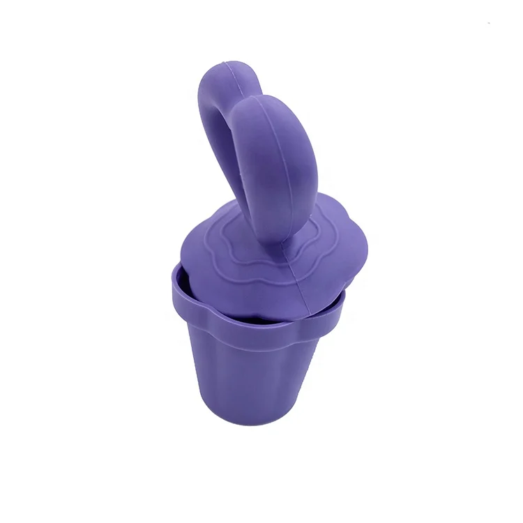 RU012 Food Grade Silicone Mini Popsicle Maker With Heart Shape Handle BPA Free Ice Cream Mold Reusable Easy Release Ice Maker