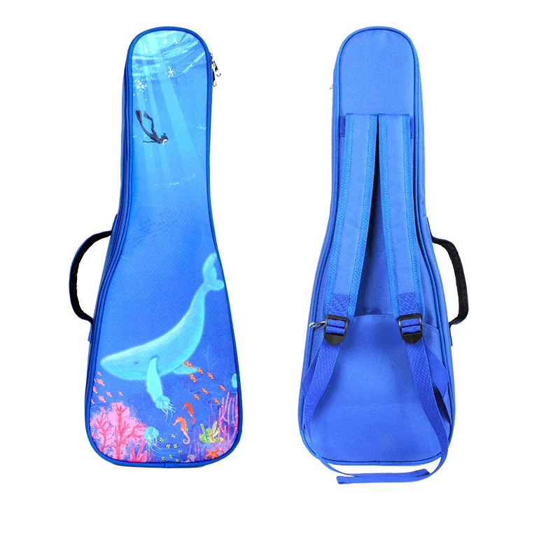 New Fashion Design Ukulele Backpack Guitar Gig Piano Violin Case Bag 21 23 Inch