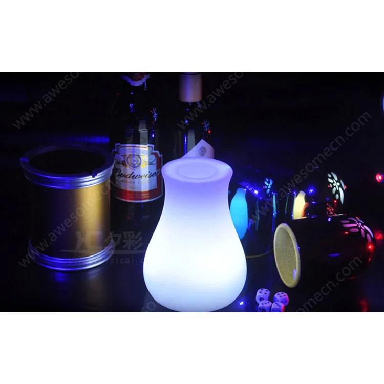 Unique wedding decoration glow led small decorative table centerpiece vase light