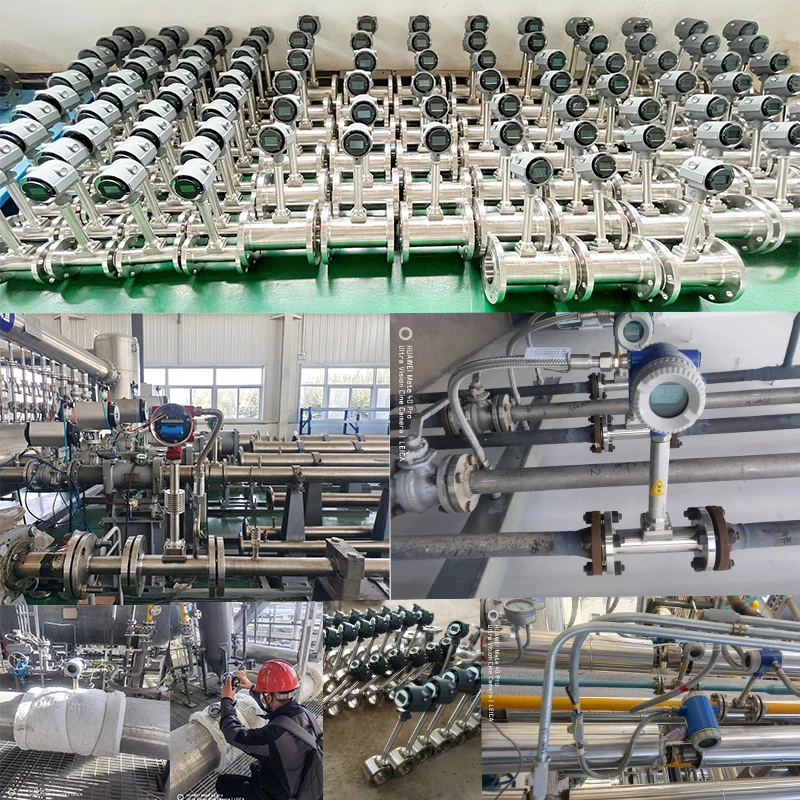 4-20mA RS485 insert flowmeter manufacturer digital air steam vortex flow meter