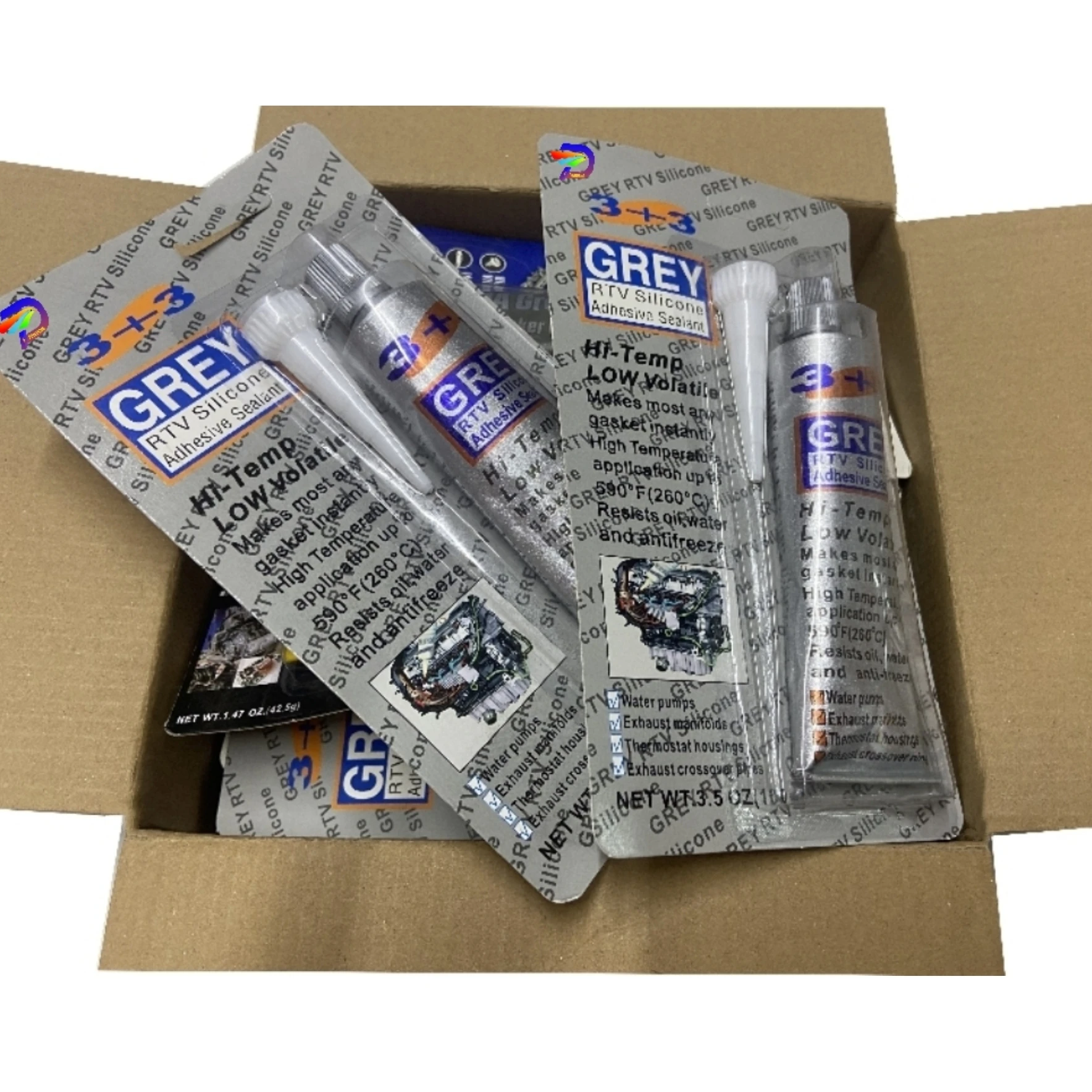 RTV Gasket Maker sealant 100% Acetic Silicone Sealant High Temperature 85g 35G rtv silicone grey red black