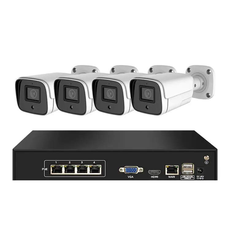 5MP 4 Channel Security IP Surveillance Camera Systems POE IP Camera Security H.265 CCTV Video Surveillance IP66 Outdoor