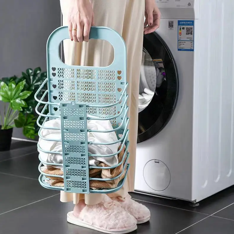 Dirty clothes basket household laundry basket wall-mounted foldable bathroom to take a bath and put dirty clothes storage basket