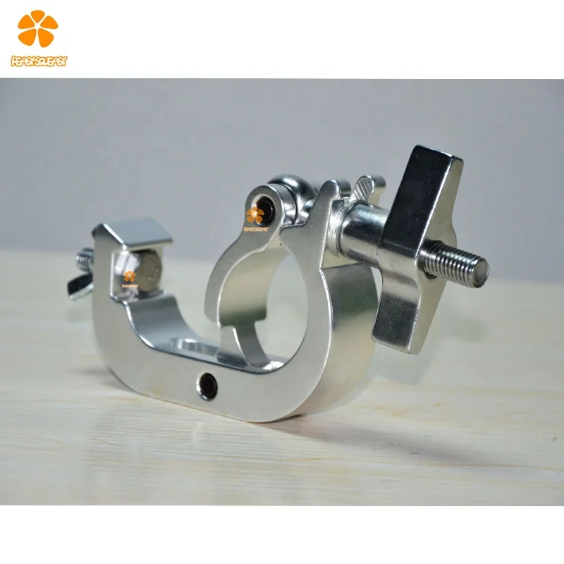 250kg Heavy Duty Aluminum Truss Sliver Finish 50mm Tube with Quick Hook Trigger Clamp for Stage & DJ Lighting Zinc Coated