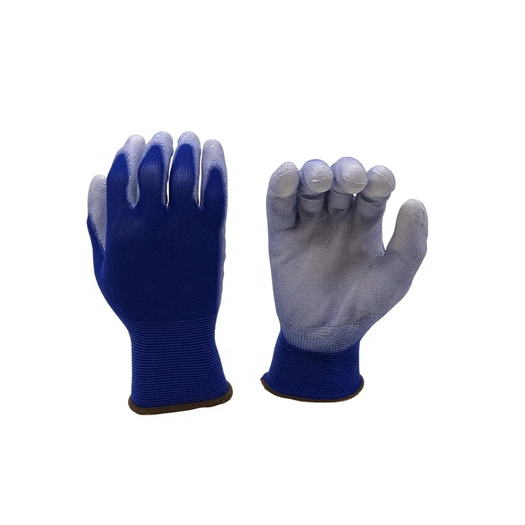 Cheap High Quality Waterproof Anti-slip PU Coating Polyester Lining Safety Work Garden Gloves