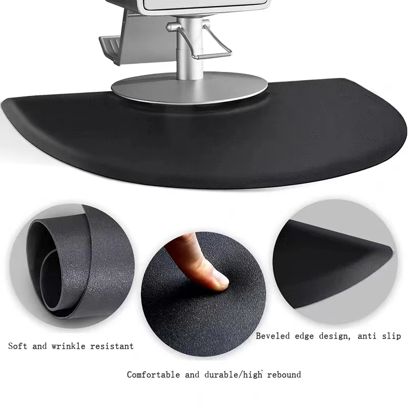 PU Hair Salon Rubber Mats Salon Station Hair Stylist square Chair t Barber Shop Chair Anti Fatigue Floor Mat