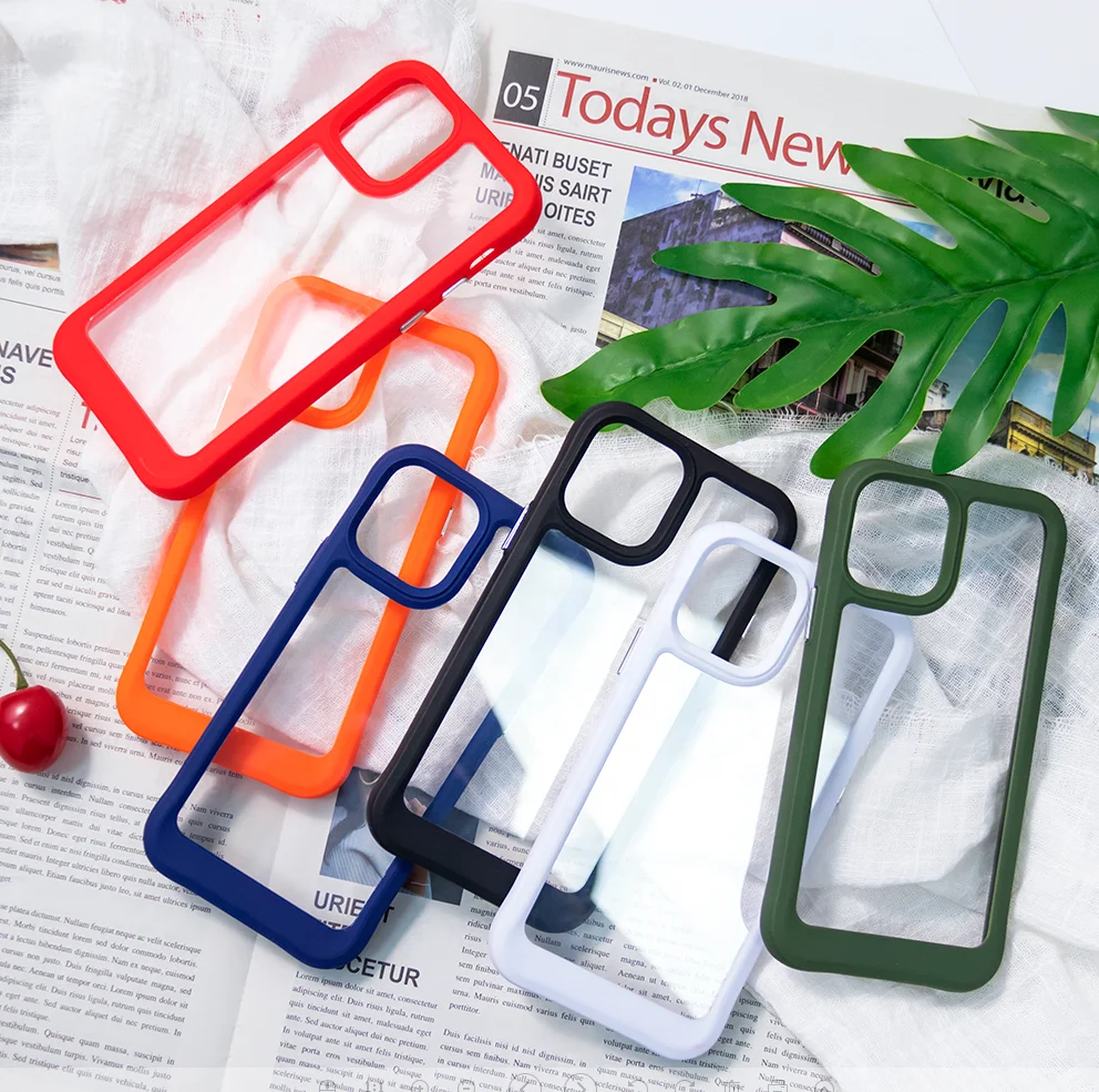 New design Shockproof multicolor Bumper Hybrid Tpe Tpu transparent Phone Case For Iphone 11 12 13 14 Pro Max