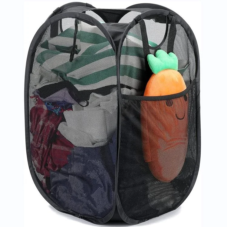 Small Collapsible Kids Hamper Fold-up Office Storage Bin Pop Up Laundry Sorter Basket for Bedroom Closet Living Room Travel Camp