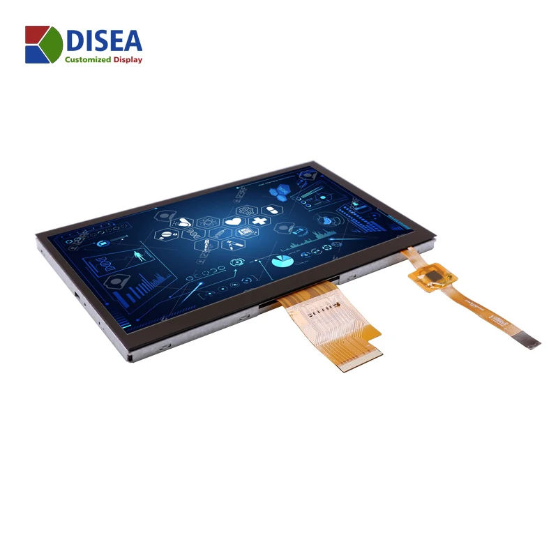 DISEA Standard TFT Module 1024x600  IPS Screen 7 inch Capacitive Touch Display With LVDS Interface