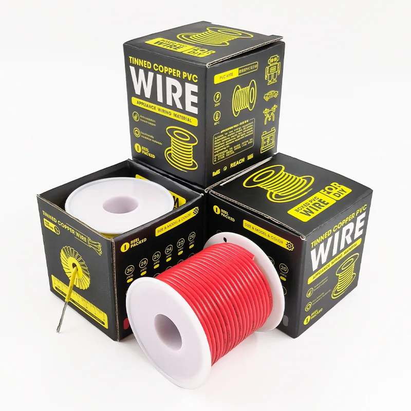 1007 30AWG Tin-Plated Copper Electrical Equipment Internal Electronic Wire Conductor 100 Meters Per Roll