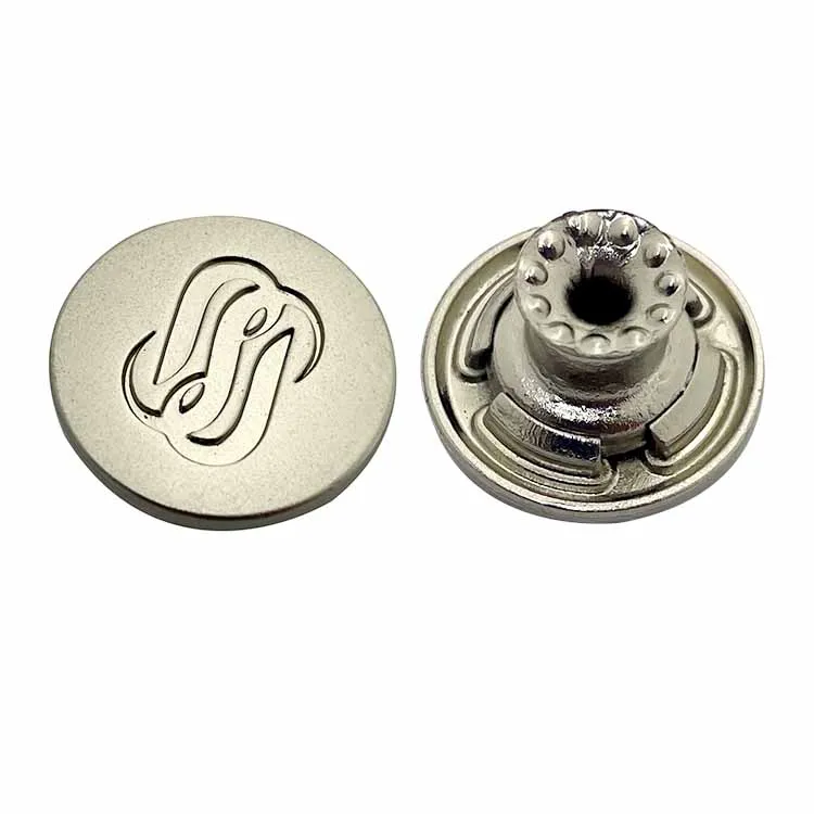 Matt gold designer custom crown logo metal button for jacket/coat