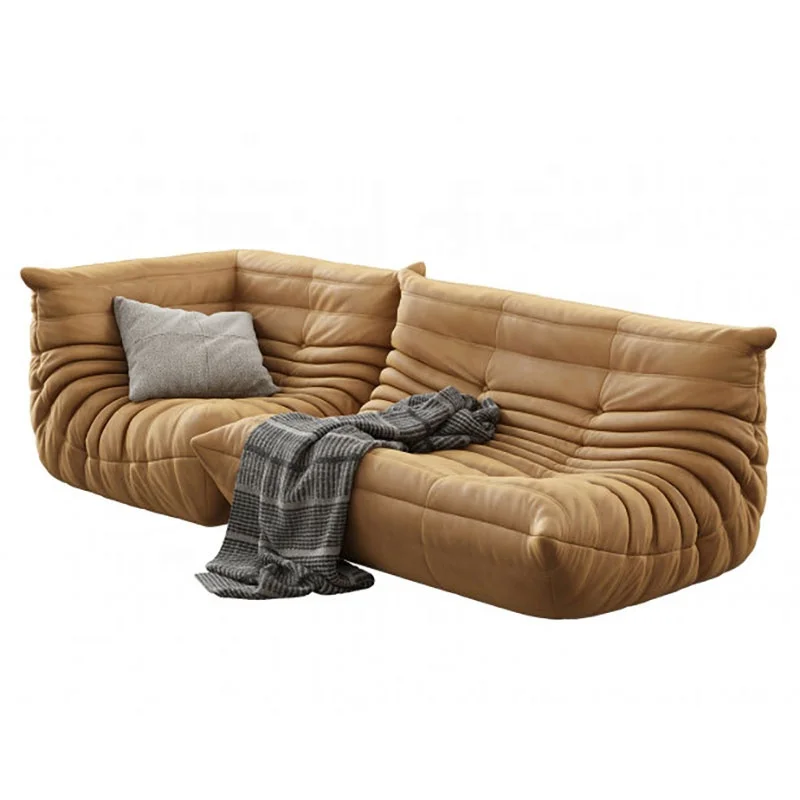 high end upholstered corner sofas fabric lazy tatami relaxing sofa with vintage leather sofa  Brown vintage leather lo