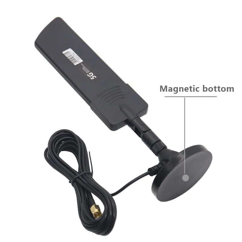 Magnetic bottom router antenna 5G 4G 600~6000Mhz full band 22dbi indoor antenna with RG174 Cable