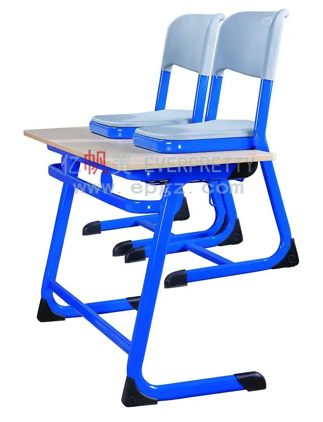 Regular Design School Furniture Classroom furniture Student Wooden Double Desk and Chair for Primary School Students