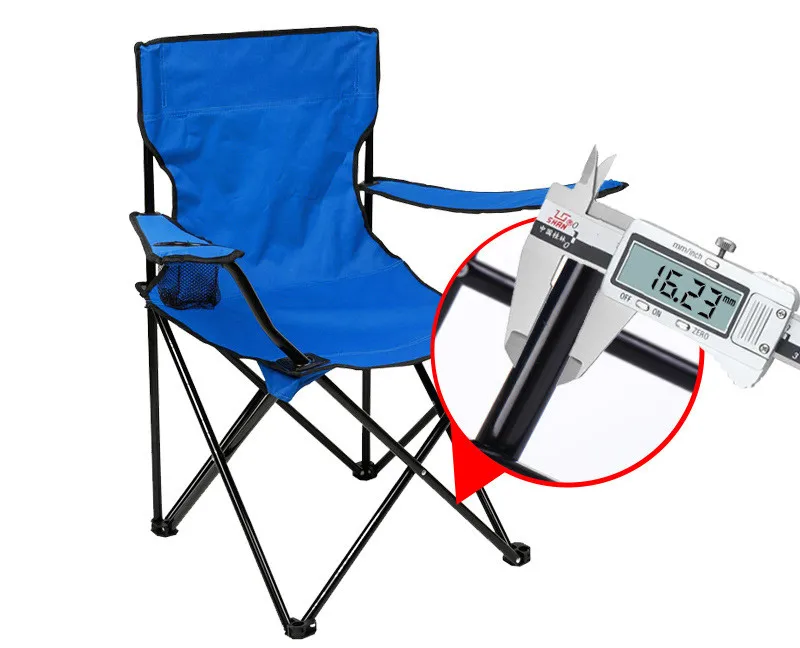Beach folding chair one-piece camping chair steel tube Compact portable advertising Outdoor Chair