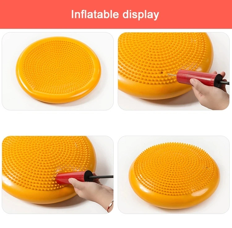 New Air Inflated Stability Wobble Cushion Yoga Fitness Disc Pad Gym Body Shape Balance Plate