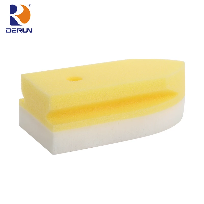 Iron Shape White Melamine Sponge Compound YellowScourer Sponge Suction Hook Sponge