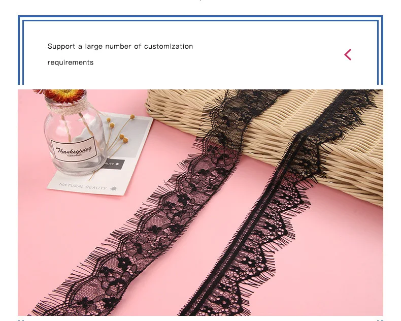 Black White Nylon Lace Trim Garment Accessories Lace Trim