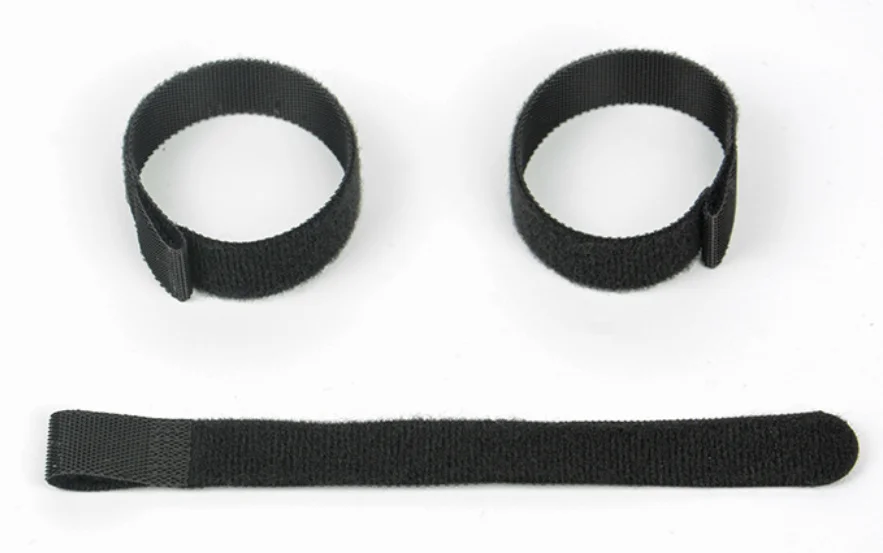 Wholesale black self-adhesive Hook Loop Cable tape Tie Nylon Strap Fasteners For Cellphone Usb Data Wire And Charger Ear Phone