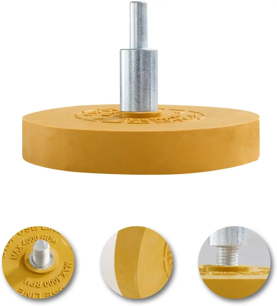 4inch Rubber Eraser Wheel Car Pinstripe Adhesive Vinyl Stickers Decal Graphic Removal Polishing Tool