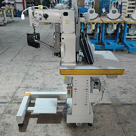 Factory direct sale industrial flexible heavy duty leather shoe side sewing machine for shoe soles walking foot lock stitching