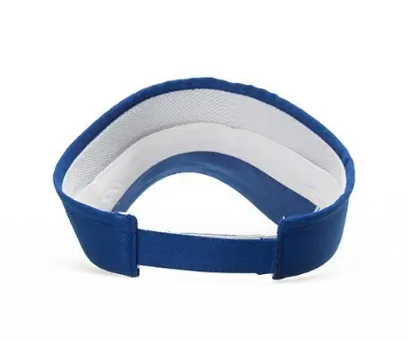 China Cheap Custom Embroidery Logo Adjustable Promotion Blue Sport Sun Visor