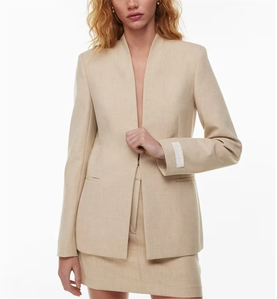 Custom High Quality Small MOQ Tailored Suits China Skirt and Jacket Set Ladies Skirt Suits Skirt Suit For Women