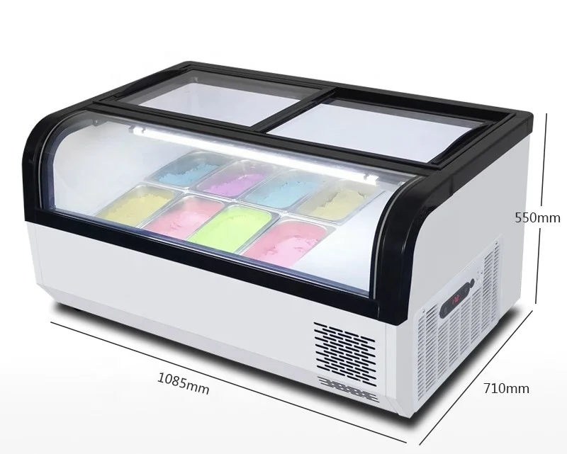 Commercial Desktop Ice Cream and Yogurt Display Cabinet Hard Frozen for Cake and Yogurt Thick Cut Commercial Refrigerator