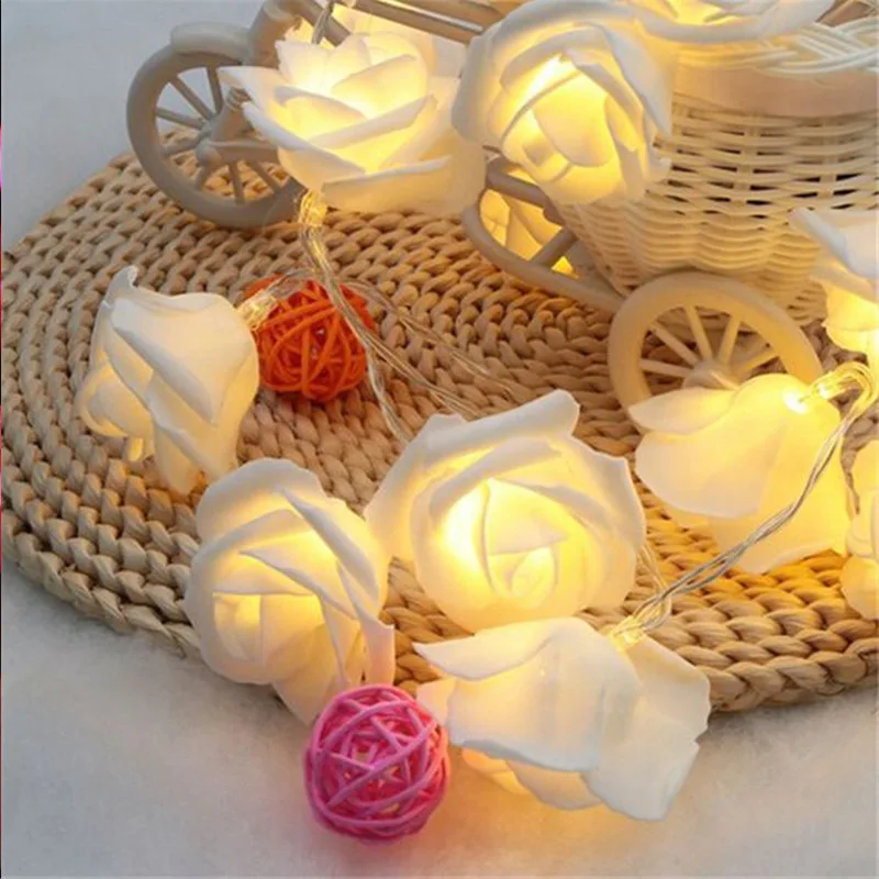 Led 3M 20 LEDs Customized USB Battery Two Light Options for Decoration Rose String Night Light